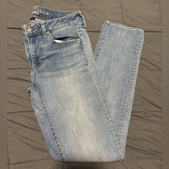 AMERICAN EAGLE Womens Light Blue Denim Super Stretch X Skinny Jeans Size 6 Reg - Picture 8 of 8